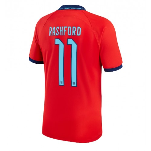 Fotballdrakt Herre England Marcus Rashford #11 Bortedrakt VM 2022 Kortermet